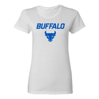 University at Buffalo Primary Logo Women's Short Sleeve T Shirt - White