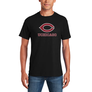 UChicago Primary Logo 2-Color T-Shirt - Black