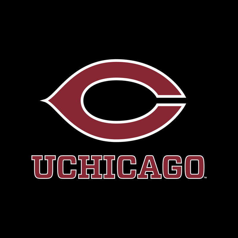 UChicago Primary Logo 2-Color Hoodie - Black
