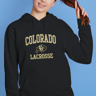 Colorado Arch Logo Lacrosse Hoodie - Black