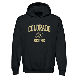 Colorado Arch Logo Skiing Hoodie - Black