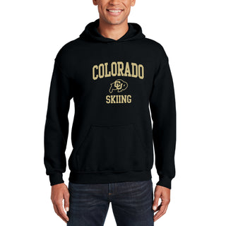 Colorado Arch Logo Skiing Hoodie - Black