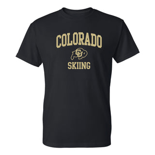 Colorado Arch Logo Skiing T-Shirt - Black