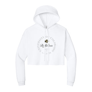 Colorado Roundabout Women’s Cropped Fleece Hoodie - White