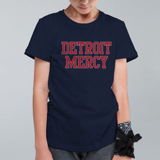 Detroit Mercy Titans Basic Block Youth T-Shirt - Navy