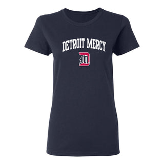 Detroit Mercy Titans Arch Logo Womens T-Shirt - Navy