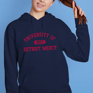 Detroit Mercy Titans Athletic Arch Hoodie - Navy