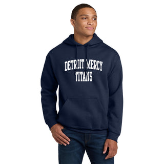 Detroit Mercy Titans Front Back Print Hoodie - Navy