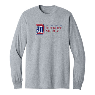Detroit Mercy Institutional Logo Long Sleeve - Sport Grey