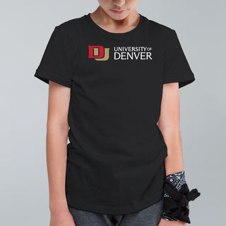 University of Denver Pioneers Basic Block Youth T-Shirt - Black