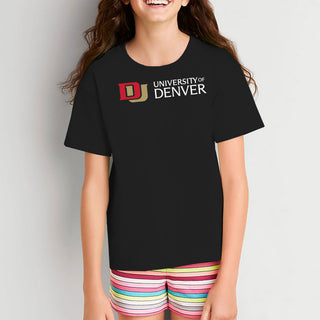 University of Denver Pioneers Basic Block Youth T-Shirt - Black
