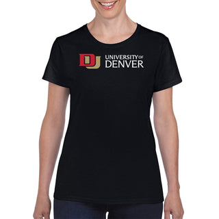 University of Denver Pioneers Basic Block Women's T-Shirt - Black