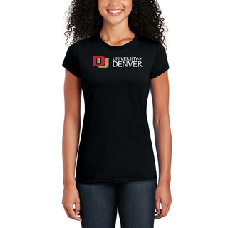 University of Denver Pioneers Basic Block Women's T-Shirt - Black