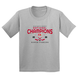 Denver 2026 Hockey National Champions Rounded Youth T-Shirt