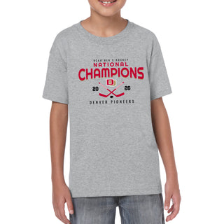 Denver 2026 Hockey National Champions Rounded Youth T-Shirt