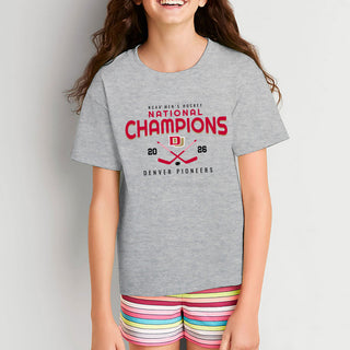 Denver 2026 Hockey National Champions Rounded Youth T-Shirt
