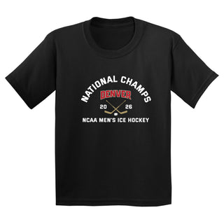 Denver 2026 Hockey National Champions Blocked Shot Youth T-Shirt