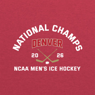 Denver 2026 Hockey National Champions Blocked Shot NLA Triblend T-Shirt