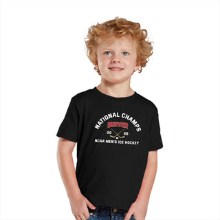 Denver 2026 Hockey National Champions Blocked Shot Toddler T-Shirt - Black