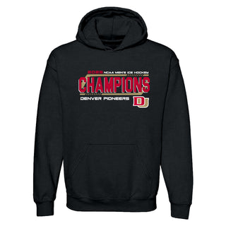Denver 2026 Hockey National Champions Hockey Frame Hoodie - Black