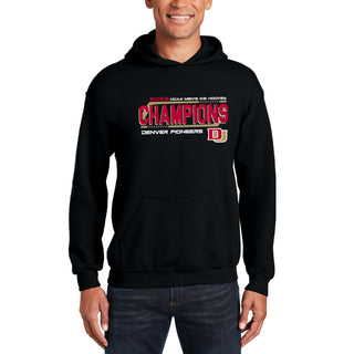 Denver 2026 Hockey National Champions Hockey Frame Hoodie - Black