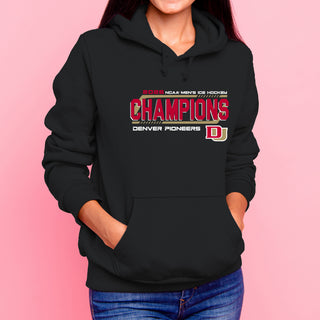 Denver 2026 Hockey National Champions Hockey Frame Hoodie - Black