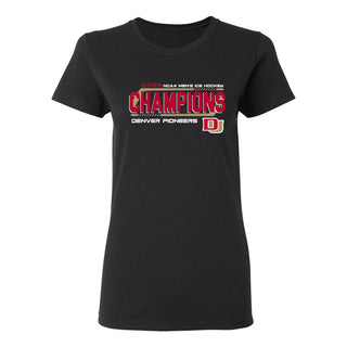 Denver 2026 Hockey National Champions Hockey Frame Womens T-Shirt - Black