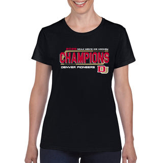 Denver 2026 Hockey National Champions Hockey Frame Womens T-Shirt - Black