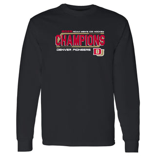 Denver 2026 Hockey National Champions Hockey Frame Long Sleeve - Black