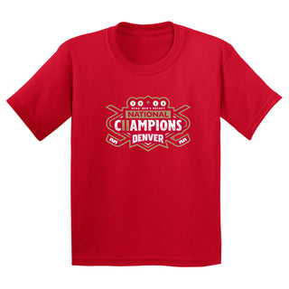 Denver 2026 Hockey National Champions Logo Youth T-Shirt - Red