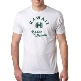 Hawaii Retro Script NLA Triblend - Heather White