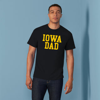 Iowa Hawkeyes Basic Block Dad Short Sleeve T Shirt - Black