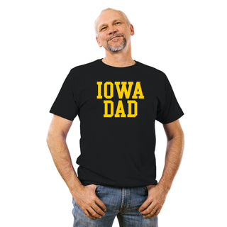 Iowa Hawkeyes Basic Block Dad Short Sleeve T Shirt - Black
