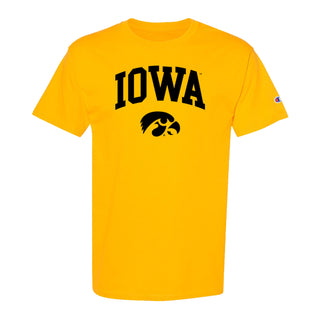 Iowa Arch Logo Champion SS T-Shirt - Gold