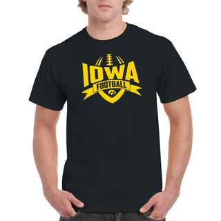 University of Iowa Hawkeyes Football Rush Short Sleeve T Shirt - Black