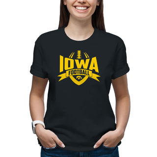 University of Iowa Hawkeyes Football Rush Short Sleeve T Shirt - Black