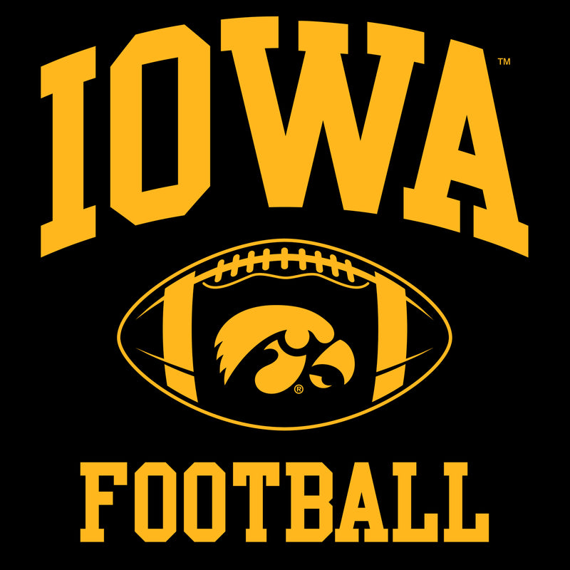 University of Iowa Hawkeyes Classic Football Arch Short Sleeve T Shirt - Black