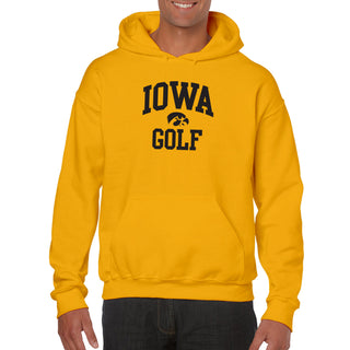 University of Iowa Hawkeyes Arch Logo Golf Hoodie- Gold