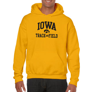 University of Iowa Hawkeyes Arch Logo Track and Field Hoodie - Gold