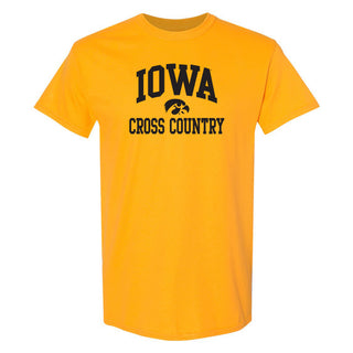 University of Iowa Hawkeyes Arch Logo Volleyball Short Sleeve T Shirt - Gold
