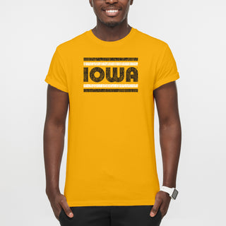 Iowa Hawkeyes Retro Underline T Shirt - Gold