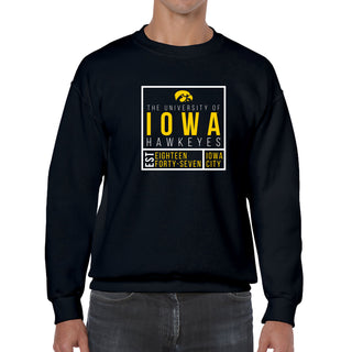 Iowa Box Label Crewneck - Black