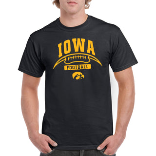 University of Iowa Hawkeyes Football Crescent Short Sleeve T Shirt - Black