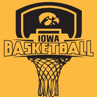 University of Iowa Hawkeyes Basketball Board Short Sleeve T Shirt - Gold