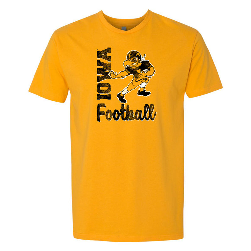 Iowa Football Herky Script Premium Cotton T-Shirt - Gold