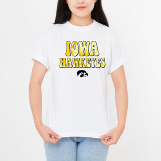 Iowa Tie Dye Type T-Shirt - White