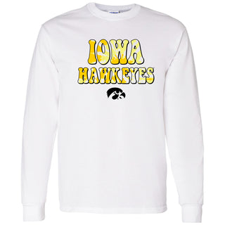 Iowa Tie Dye Type Long Sleeve - White