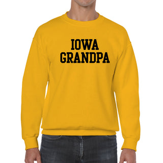 Iowa Basic Block Grandpa Crewneck - Gold