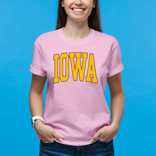 The University of Iowa Hawkeyes Mega Arch T-Shirt - Light Pink
