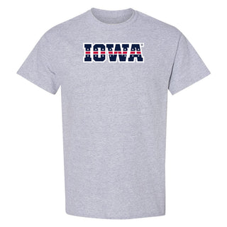Iowa Hawkeyes Patriotic Wordmark T Shirt